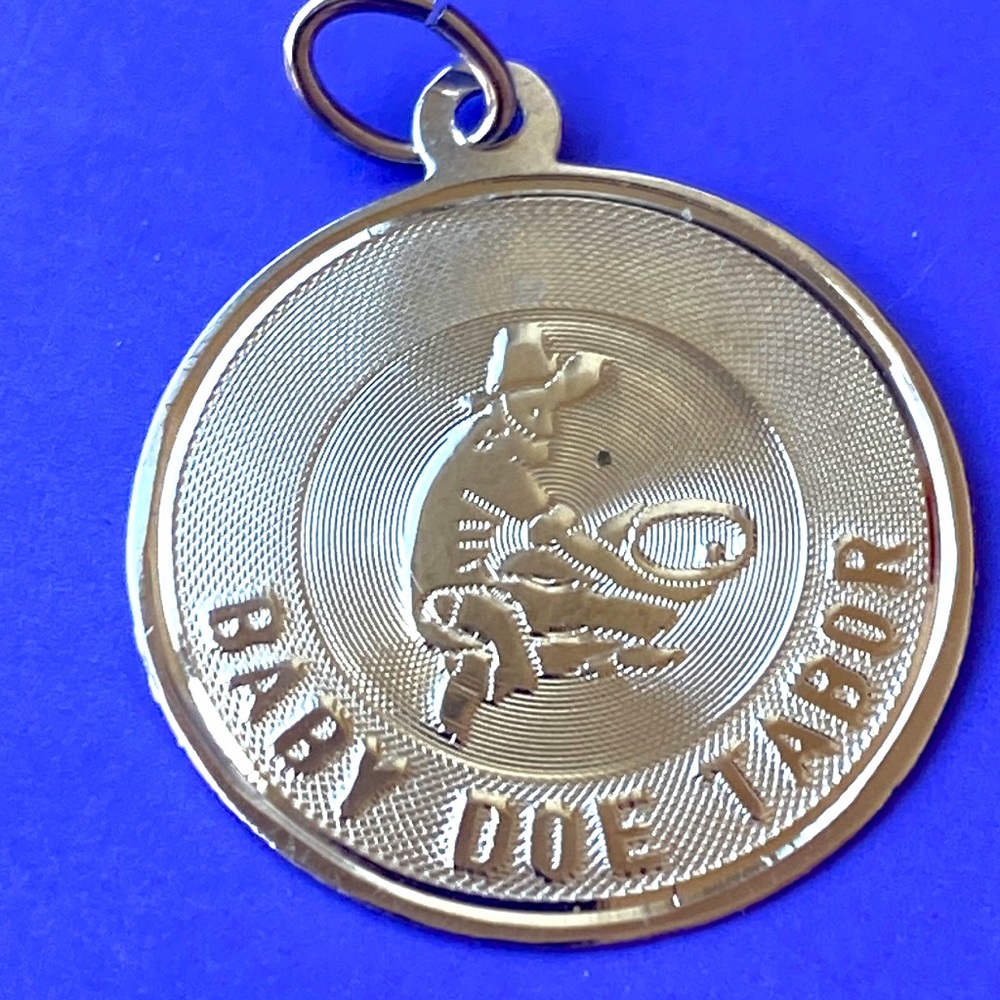 Rare Baby Doe Tabor sterling silver charm Elizabeth McCourt Tabor